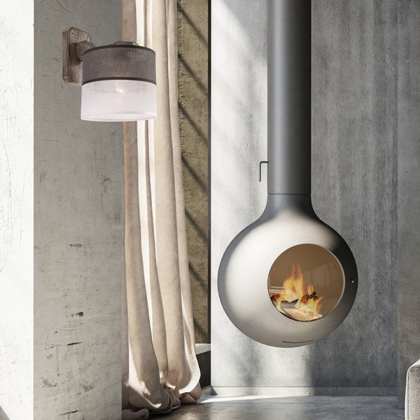 Šedé nástěnné svítidlo ø 16 cm Andrea – LAMKUR-image-3