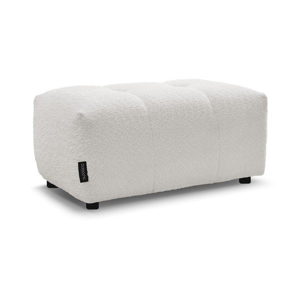 Bílá podnožka z textilie bouclé Roxelane – Bobochic Paris-image-3