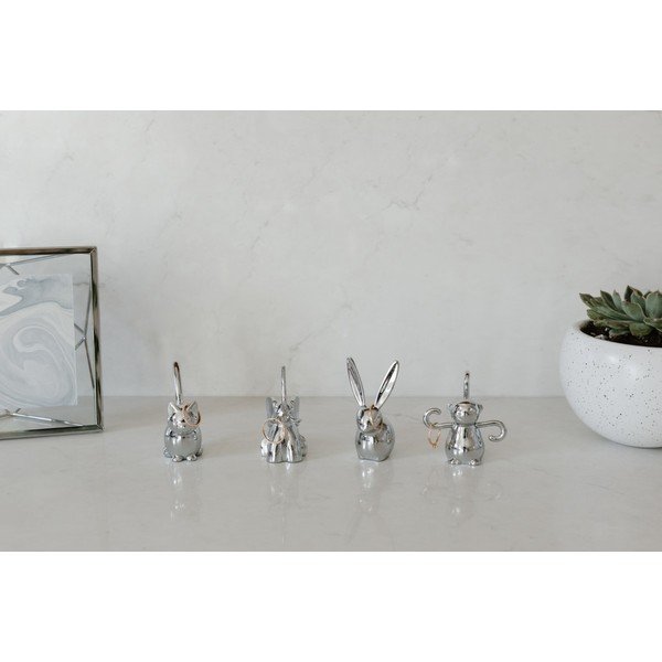 Stojánek ve stříbrné barvě na prsteny Umbra Zoola Cat-image-2