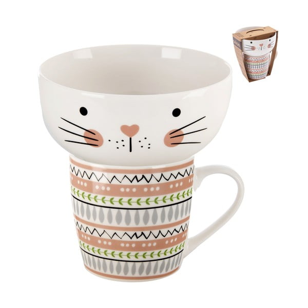 Porcelánový set hrnku a misky 2 ks 350 ml – Orion