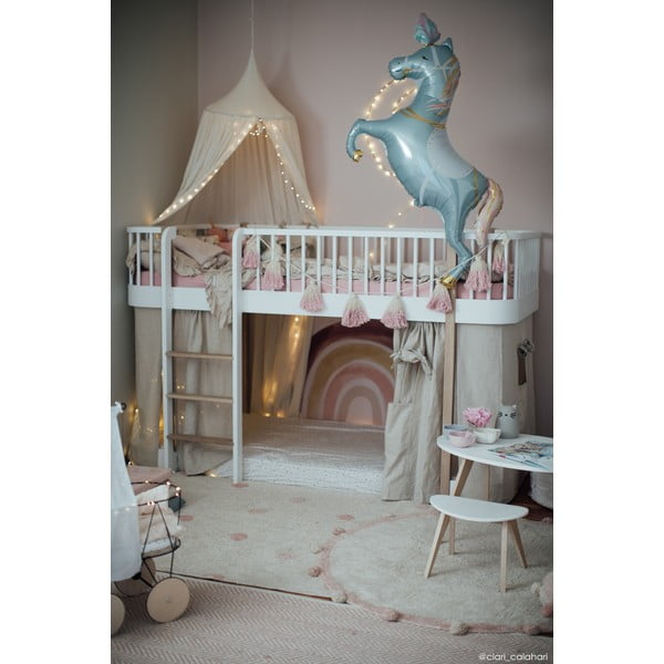 Krémový pratelný ručně tkaný bavlněný dětský koberec ø120 cm Bubbly Vintage Nude – Lorena Canals-image-4