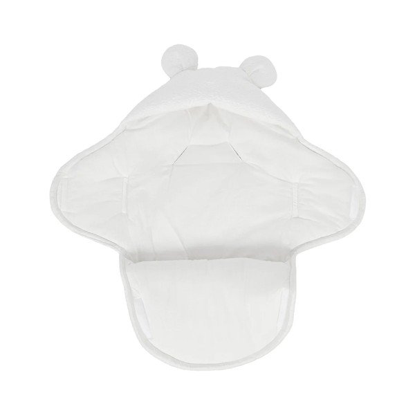 Bílá dětská zavinovačka z materiálu bouclé 45x80 cm – Meowbaby-image-1