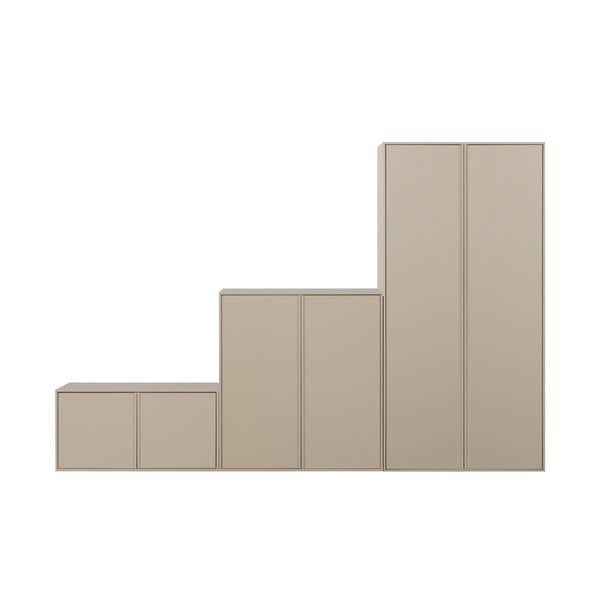 Krémová modulární skříň z borovicového dřeva 300x200 cm Daily – vtwonen