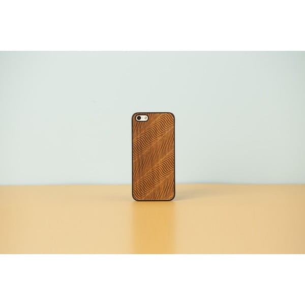 Dřevěný obal na iPhone 5/5S Wave White