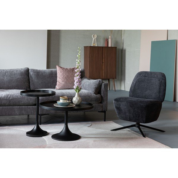 Černý kulatý konferenční stolek ø 69 cm Jason – Zuiver-image-4