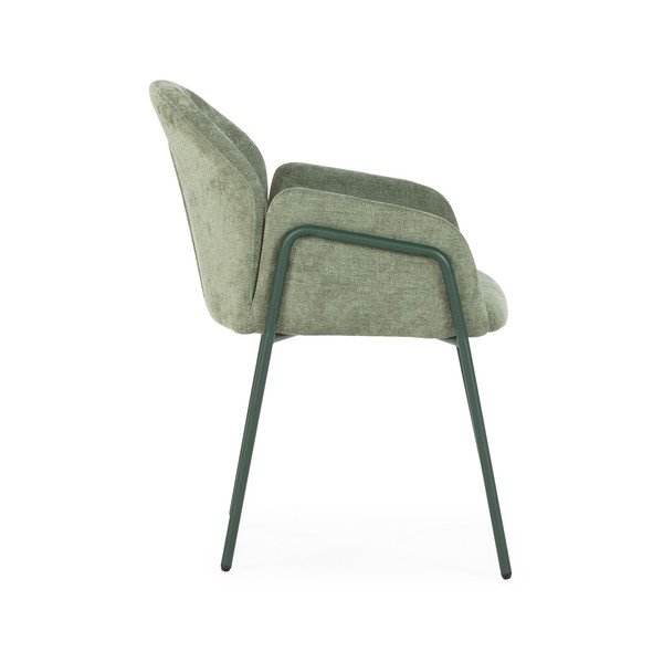 Zelená čalouněná jídelní křesla v sadě 2 ks Aslin – MOME-image-2