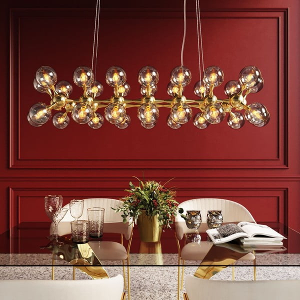 Závěsné svítidlo v šedo-zlaté barvě ø 12 cm Atomic – Kare Design-image-1