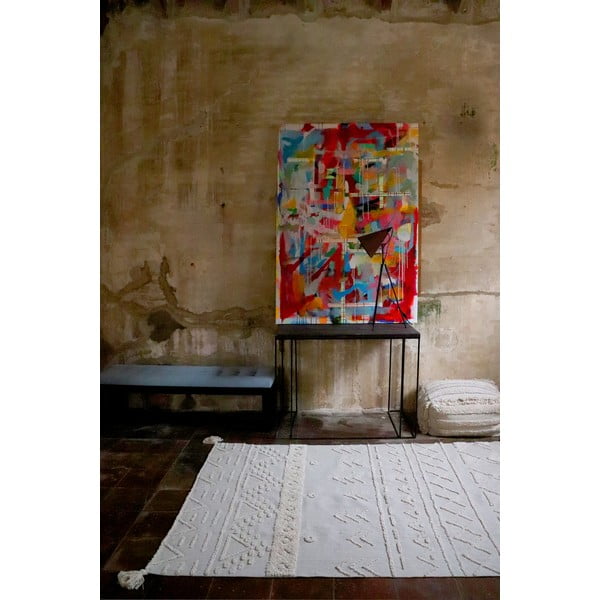 Bílý pratelný ručně tkaný bavlněný koberec 120x160 cm Tribu Natural – Lorena Canals-image-4