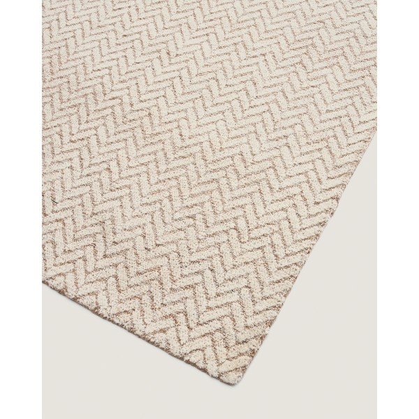 Krémový ručně tkaný vlněný koberec 200x300 cm Calira – Kave Home-image-4