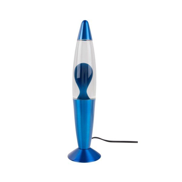 Modrá skleněná lávová lampa (výška 35,5 cm) Funky Rocket Lava – Leitmotiv