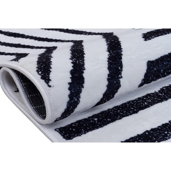 Bílo-modrý pratelný koberec běhoun 300x80 cm - Vitaus-image-3