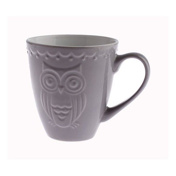 Šedý hrnek Dakls Owl, 200 ml