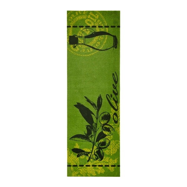 Zelený běhoun Zala Living Olive, 50 x 150 cm