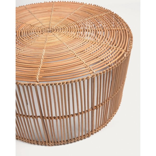 Ratanové kulaté konferenční stolky v sadě 2 ks v přírodní barvě ø 66 cm Elmima – Kave Home-image-4