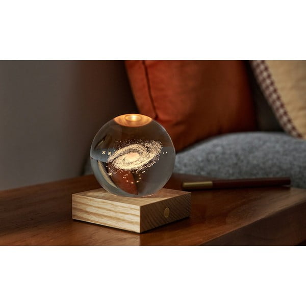 Tmavě hnědá světelná dekorace na USB Amber – Gingko-image-1