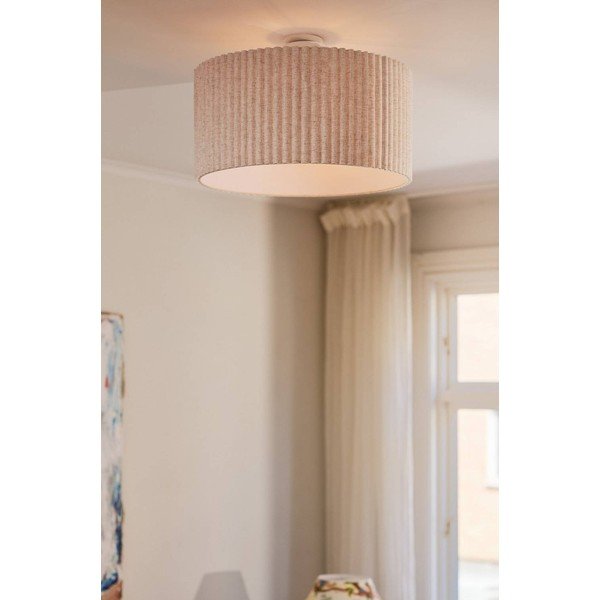 Béžové lněné stropní svítidlo ø 60 cm Alina – Jotex-image-1