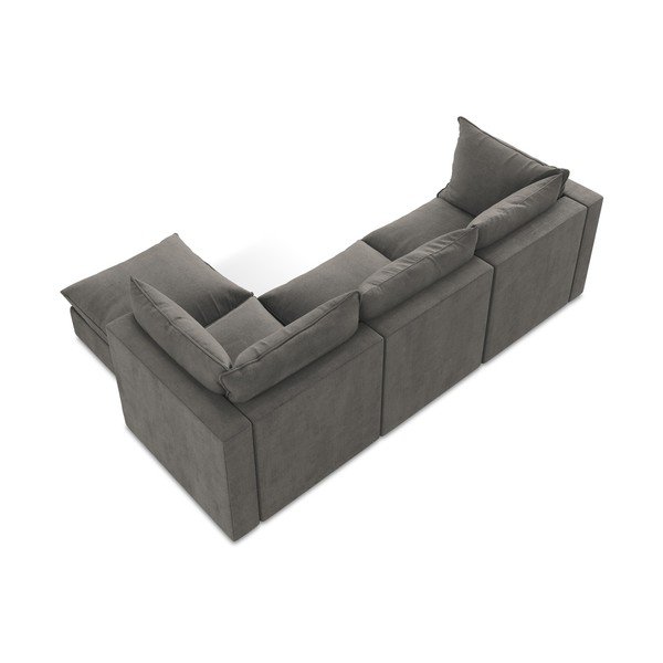 Tmavě šedá rohová pohovka (pravý roh/s lenoškou) Manao – Makamii-image-3