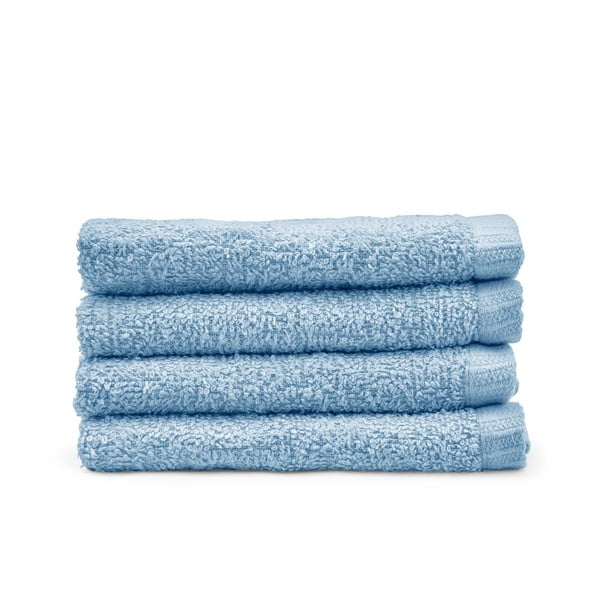 Modré rychleschnoucí bavlněné ručníky v sadě 4 ks 30x30 cm Quick Dry – Catherine Lansfield