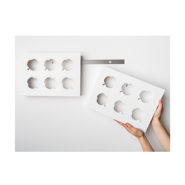 Vertikální květináč s neviditelným stojanem HOH! Duo Smart Bianco, 78x27 cm-image-4