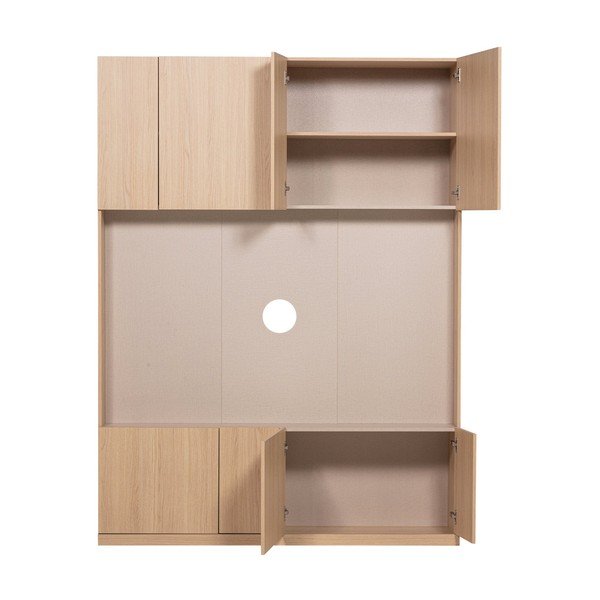 Modulární tv sestava v přírodní barvě 160x215 cm Build – WOOOD-image-4