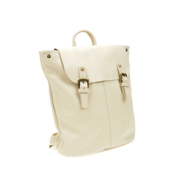 Béžový kožený batoh Roberta M-image-3
