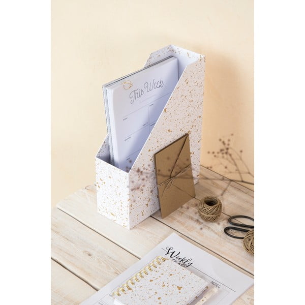Organizér na dokumenty ve zlato-bílé barvě Bigso Box of Sweden Estelle-image-1