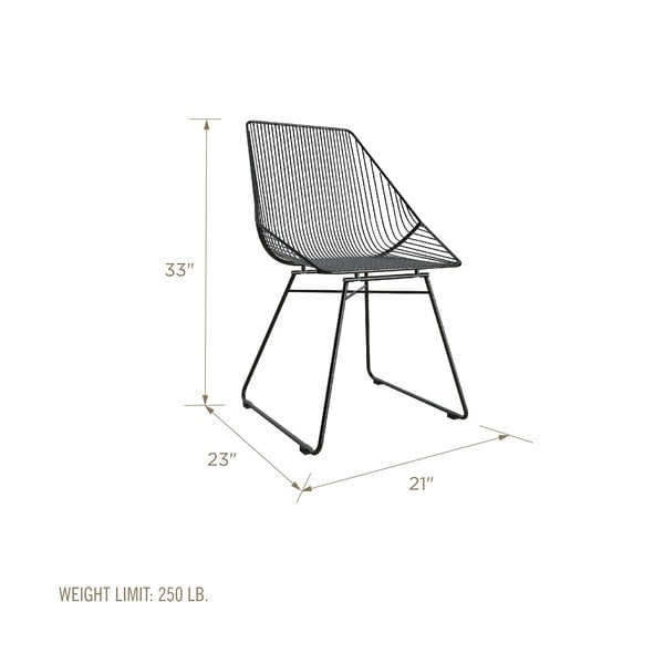 Černá kovová židle CosmoLiving by Cosmopolitan Ellis-image-3
