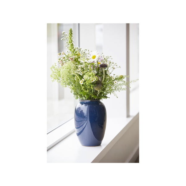 Tmavě modrá váza z kameniny (výška 25 cm) Gastro Dark Blue – Bitz-image-3