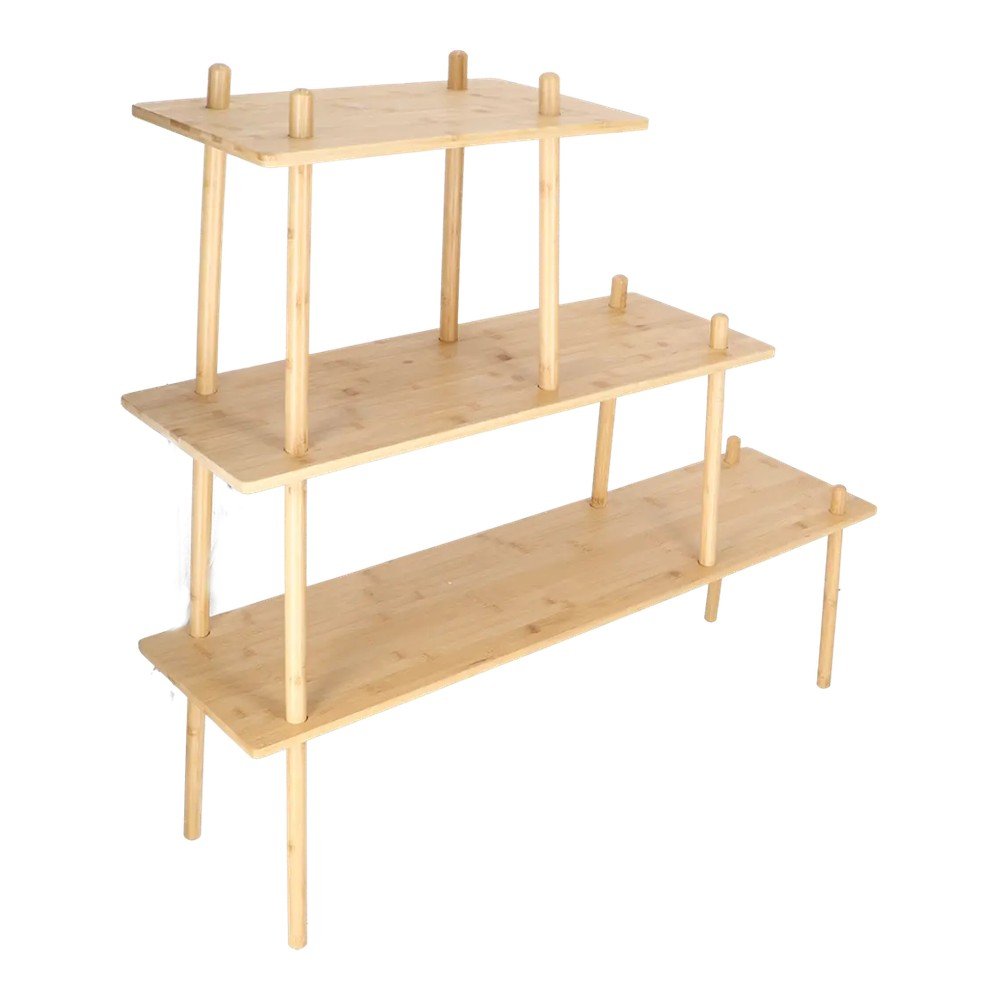 Bambusový regál ve světle přírodní barvě 117x106x30 cm – Esschert Design