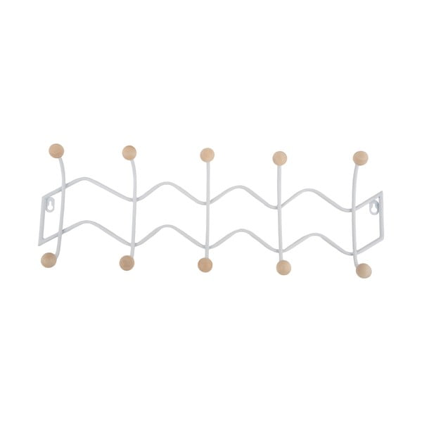 Bílý kovový nástěnný věšák 61 cm Zig Zag – PT LIVING