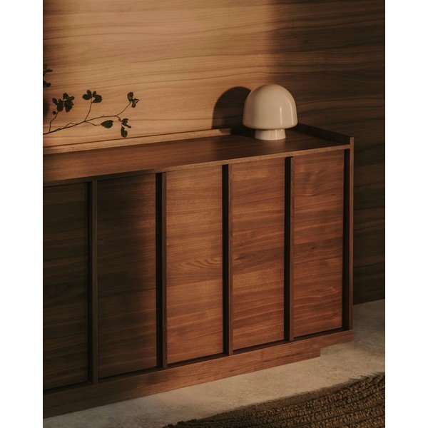 Stolní lampa šedobéžová se skleněným stínidlem (výška 20 cm) Reig – Kave Home-image-2
