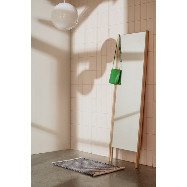 Stojací zrcadlo s dřevěným rámem 49x166 cm Lun – noo.ma-image-1