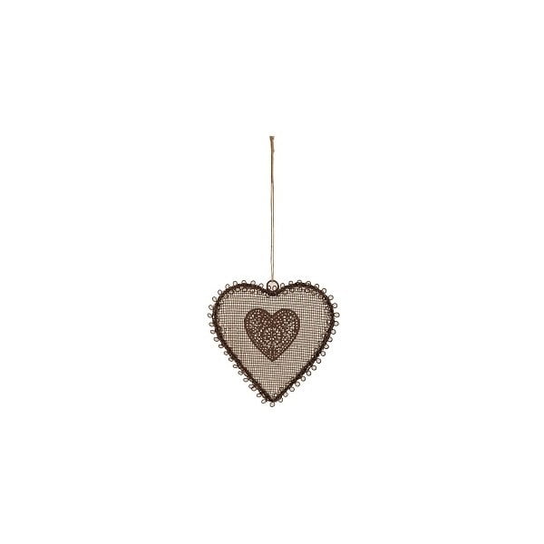 Závěsná dekorace Heart, 12x12 cm