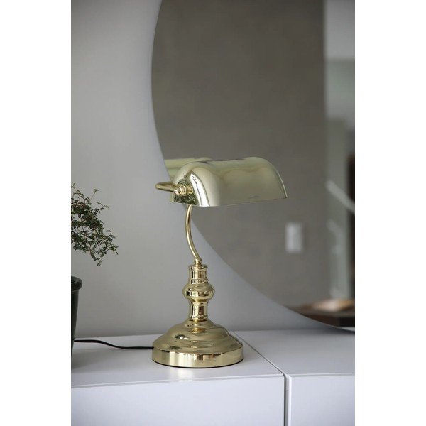 Stolní lampa v mosazné barvě se skleněným stínidlem (výška 42 cm) Bankers – Markslöjd-image-1