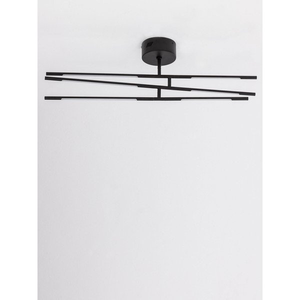 Černé kovové LED stmívatelné stropní svítidlo se stínidlem z akrylového skla 77x84 cm Raccio – Nova Luce-image-3