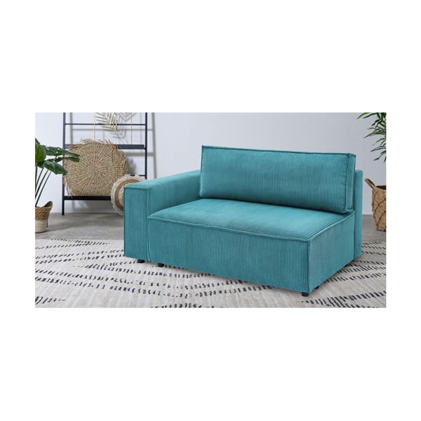 Modrý manšestrový modul pohovky, levý roh Nihad modular – Bobochic Paris-image-1