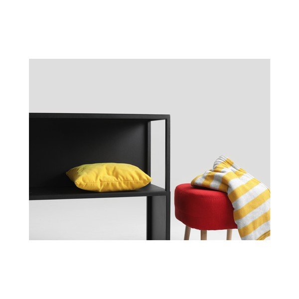 Černá kovová knihovna 150x75 cm Hyller - CustomForm-image-4