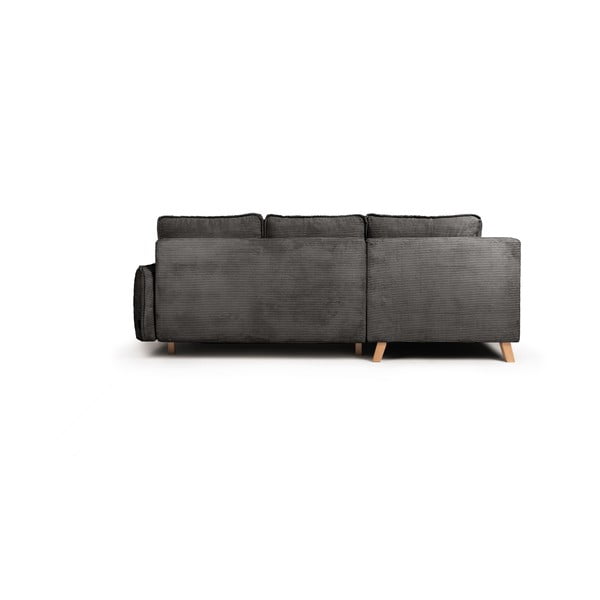 Šedá manšestrová rozkládací rohová pohovka (levý roh) Tori – Bonami Selection-image-4