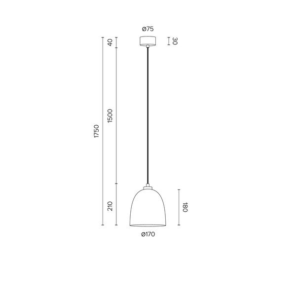 Černé závěsné svítidlo Sotto Luce Awa, ⌀ 17 cm-image-1