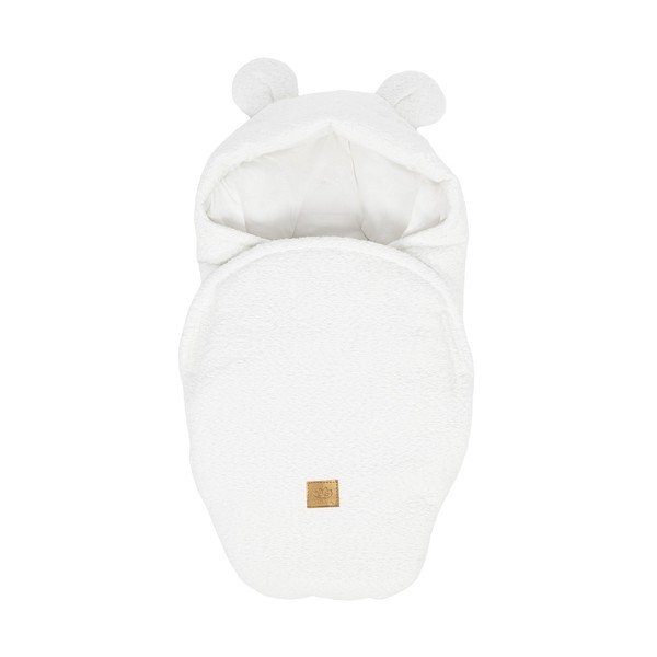 Bílá dětská zavinovačka z materiálu bouclé 45x80 cm – Meowbaby