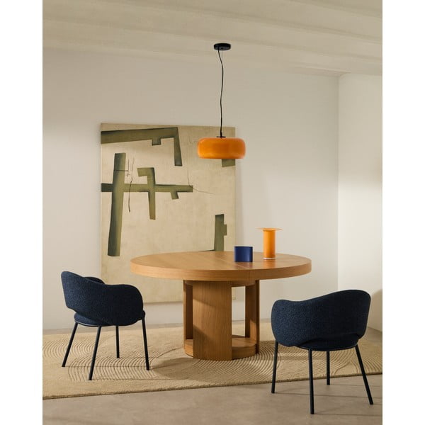 Kulatý rozkládací jídelní stůl s přídavnou deskou v dekoru dubu ø 150 cm Artis – Kave Home-image-1