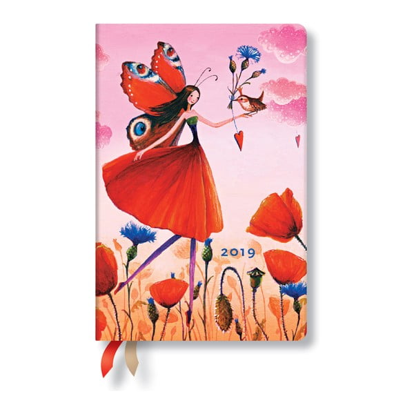 Diář na rok 2019 Paperblanks Poppy Field Verso, 9,5 x 14 cm