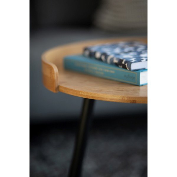 Bambusový kulatý odkládací stolek ø 40 cm Loft – Wenko-image-1