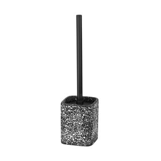 Černý toaletní kartáč Wenko Terrazzo