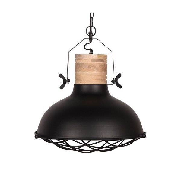 Černé stropní svítidlo LABEL51 Grid, ⌀ 52 cm