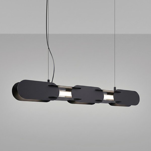 Černé kovové LED závěsné svítidlo CHAIN – Thoro-image-1