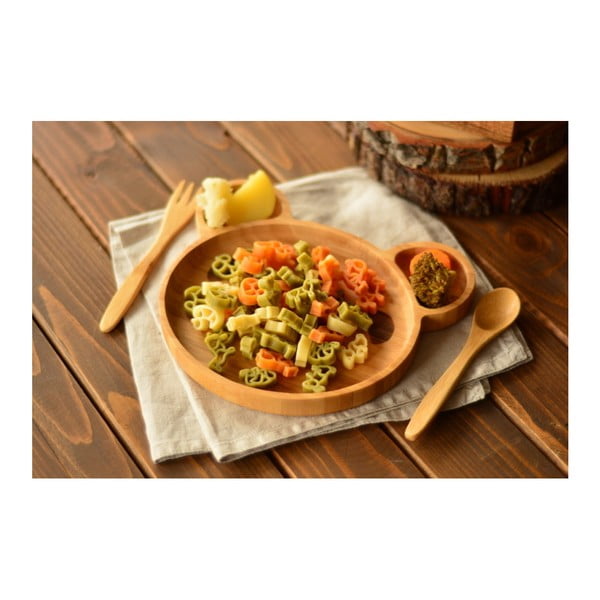 Jídelní set pro děti z bambusu Bambum Teddy-image-1