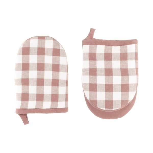 Bavlněné kuchyňské rukavice v sadě 2 ks Gingham – Tiseco Home Studio