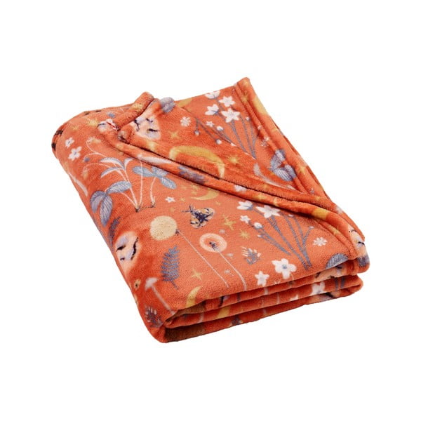 Oranžová deka z mikroplyše 130x170 cm Enchanted Twilight Animals – Catherine Lansfield