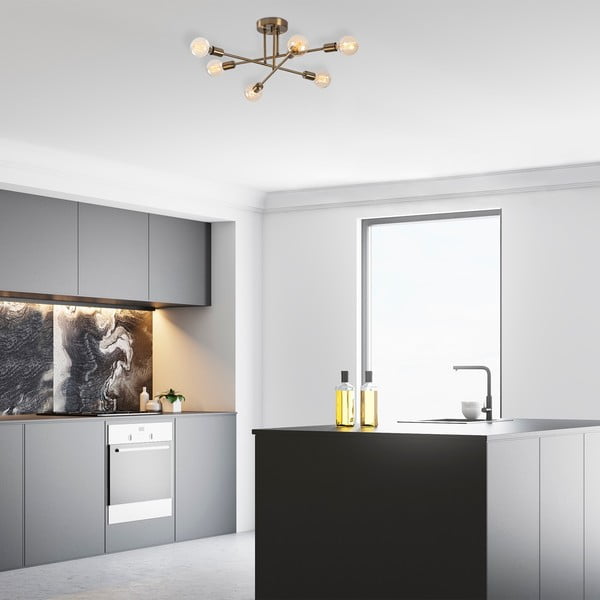 Stropní svítidlo ve zlaté barvě 64x64 cm Flower – Opviq lights-image-1